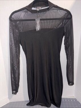 black mesh ruched velvet binded bardot midi dress Bardot Everlasting Velour Midi Dress in Black
